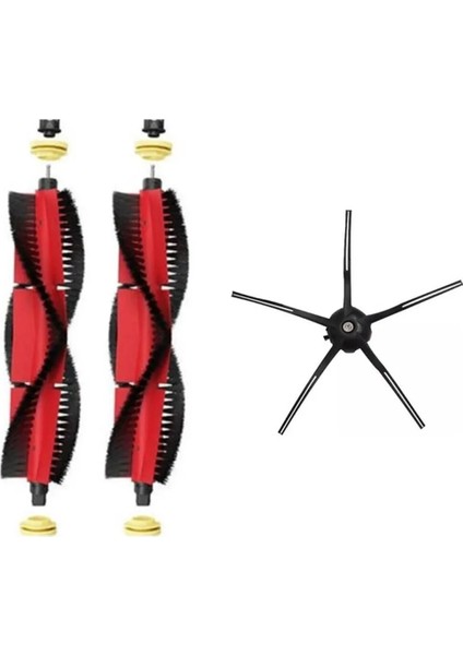 Roborock S5 Max, S6, S6 Pure, S6 Maxv Beyaz Robot Süpürge Uyumlu 3'lü Yedek Parça Seti
