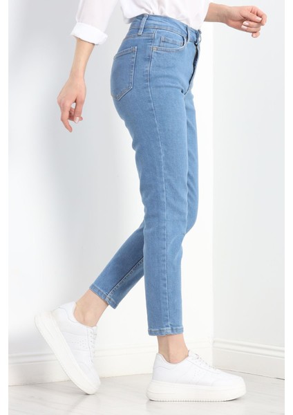 Mom Boyfriend Jeans Açıkmavi1