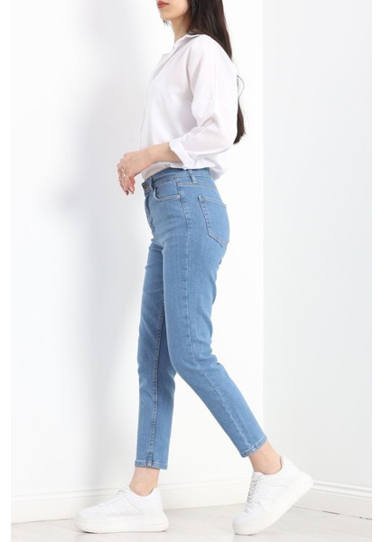 Mom Boyfriend Jeans Açıkmavi1