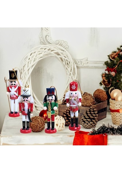 Nutcracker Fındıkkıran Yılbaşı Süsü 12 cm 4lü Set