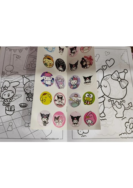 4 Adet Stickerli Boyama Kitabı (Minnie,kuromi,unicorn,stitch Figürlü