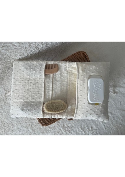 Bebek Alt Açma Çantası Organizer Müslin - Ekru