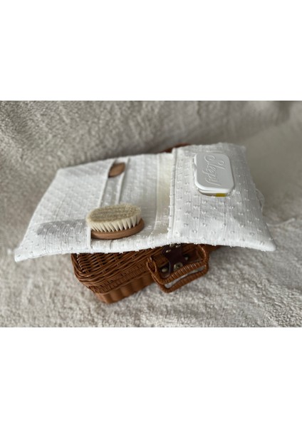 Bebek Alt Açma Çantası Organizer Müslin - Beyaz