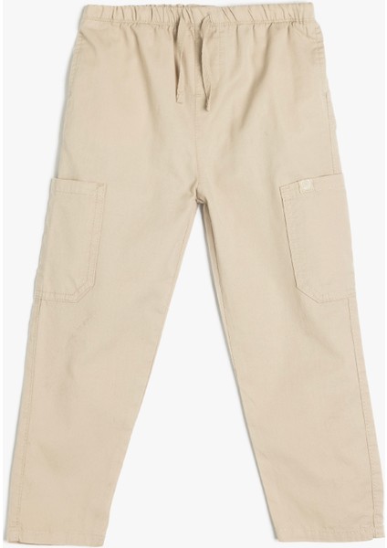 Pamuklu Beli Lastikli Cep Detaylı Pantolon