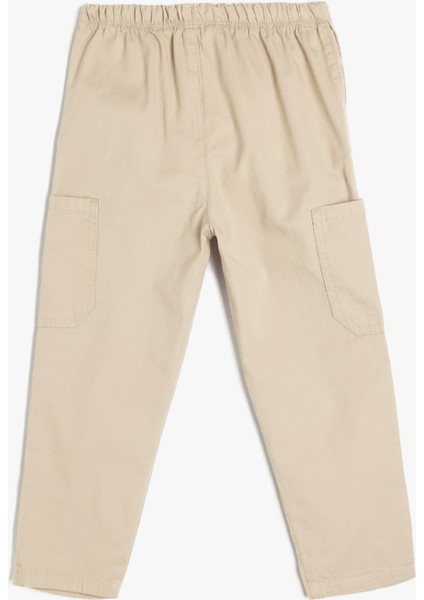 Pamuklu Beli Lastikli Cep Detaylı Pantolon fiyatları