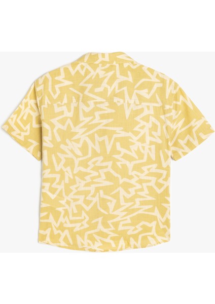 Pamuklu Desenli Kısa Kollu Gömlek fiyatları