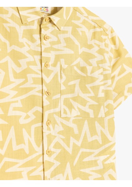 Pamuklu Desenli Kısa Kollu Gömlek modelleri