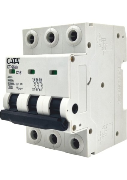 CT-9629 16 Amper Sıgorta ( C Tıpı / Trıfaze / 4.5 Ka )