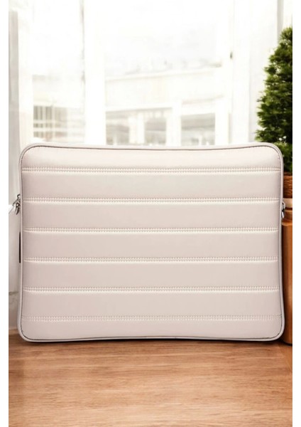 Çizgili Su Geçirmez Macbook Air Pro 15.6 & 16 Inç Bej Laptop Tablet Kılıfı indirimleri