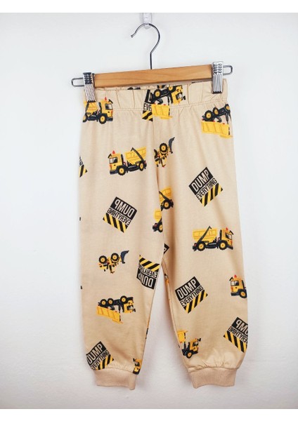 Kepçe Desenli Pijama Takımı Bej - 6-7 modelleri