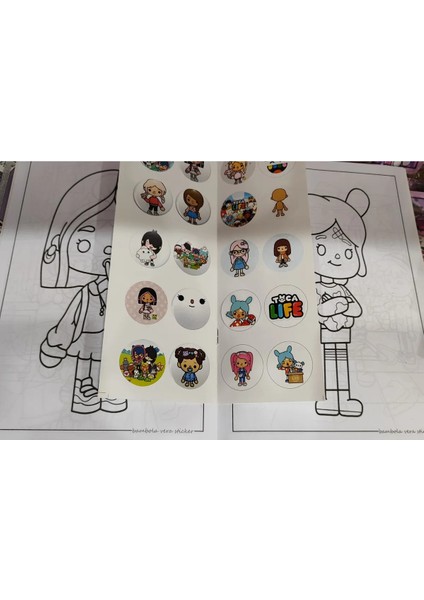 4 Adet Stickerli Boyama Kitabı (Arabalar,minnie,kuromi,toca Boca Life Figürlü fiyatları