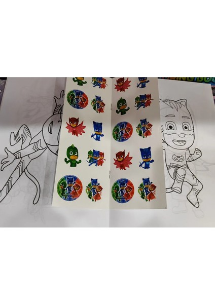 4 Adet Stickerli Boyama Kitabı (Arabalar,sonic,roblox,pijamaske Figürlü