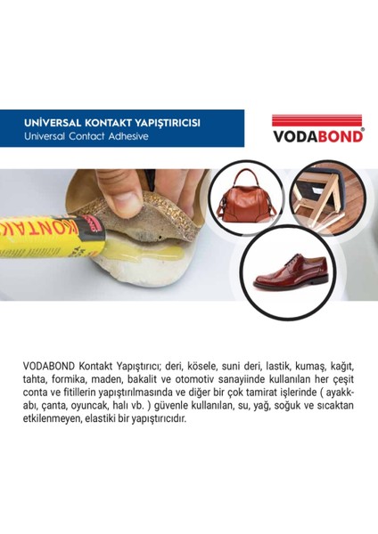 | Kontakt Yapıştırıcı, Genel Amaçlı Deri, Ahşap ve Kumaş Yapıştırıcısı, 50 ml fiyatları