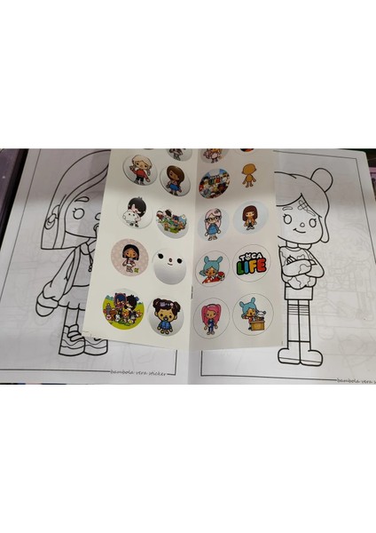 4 Adet Stickerli Boyama Kitabı (Hello Kitty , Kuromi , Sonic , Toca Boca Life Figürlü indirimleri