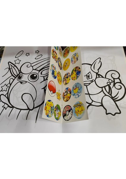 4 Adet Stickerli Boyama Kitabı (Pocemon,pijamaske,toca Boca Life,sonic Figürlü fırsatları