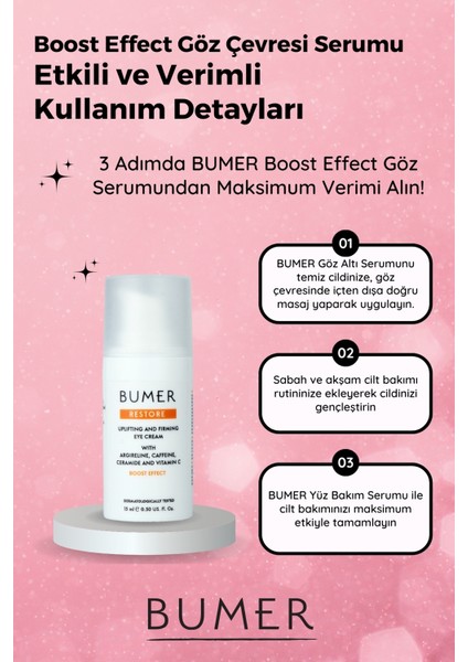 Kırışık Karşıtı Canlandırıcı Kafein & Vitamin C İçerikli Onarıcı Etkili Göz Çevresi Bakım Serumu Eye Cream Altı Ve Morluk Giderici 1006 indirimleri