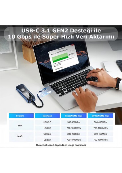 Acasis 10GBPS M.2 Nvme Harici SSD Kutusu