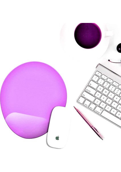 Bilek Destekli Mousepad - Kaymaz Mouse Ped - Fare Pedi - Oval Mouse Altlığı - Oval Mousepad - Mouseped