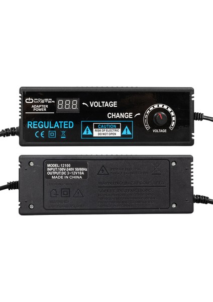 3 Volt - 12 Volt - 10 Amper 5.5*2.5 Uçlu Kademeli Adaptör (4825)