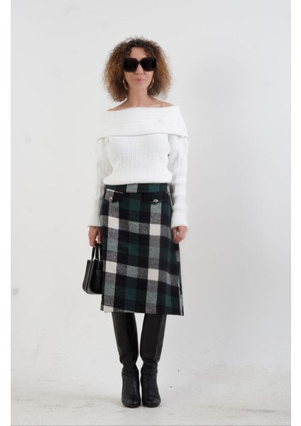 Yeşil Ekoseli Çan Etek