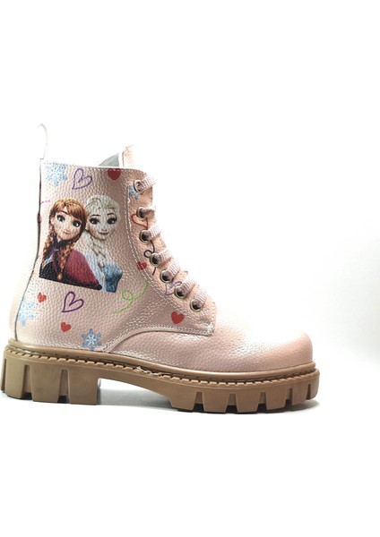 FR.0224 Siyah & Pembe Fermuarlı Kız Çocuk Postal Bot