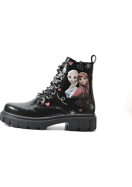 FR.0224 Siyah & Pembe Fermuarlı Kız Çocuk Postal Bot fiyatları