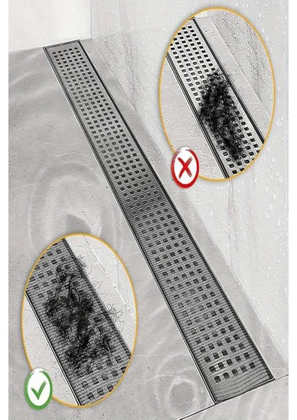 Aura Banyo Duş Gider Süzgeci Gider Kapagı Gider Saç Tuy Kıl Toplayıcı Gider Koruma Filesi 2 mt modelleri