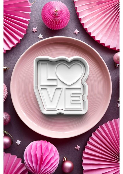Love Aşk Yazısı Kurabiye Kalıbı Kesici Hamur Şekillendirici