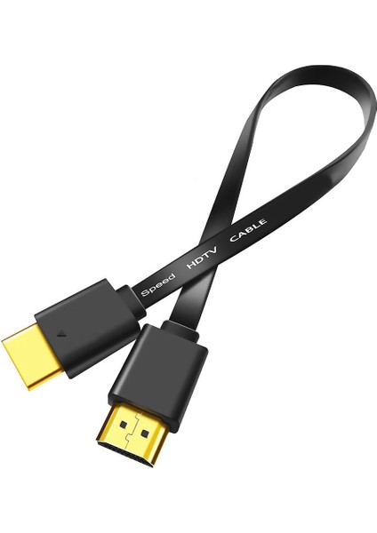 Yüksek Kalite Full Hd 1080P Flat Yassı HDMI Kablo - 50CM