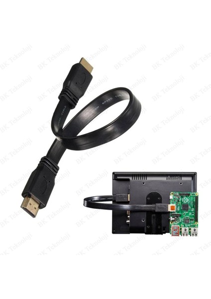 Yüksek Kalite Full Hd 1080P Flat Yassı HDMI Kablo - 50CM