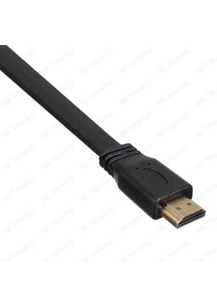 Yüksek Kalite Full Hd 1080P Flat Yassı HDMI Kablo - 50CM