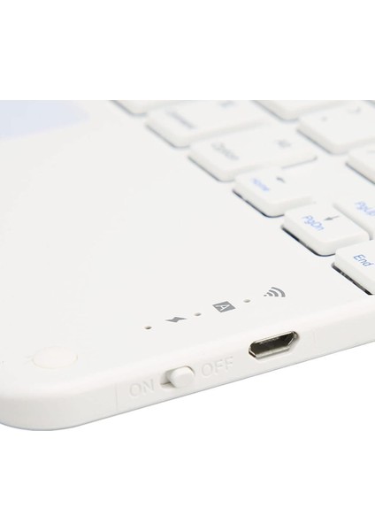 Blackview Tab 30 Wi-Fi Tablet 10.1" Uyumlu Kablosuz Bluetooth Şarjlı Touchpad'li Klavye Mouse Seti - Beyaz