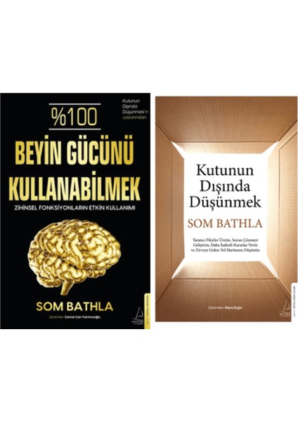 %100 Beyin Gücünü Kullanabilmek - Kutunun Dışında Düşünmek 2 Kitap - Som Bathla fiyatları