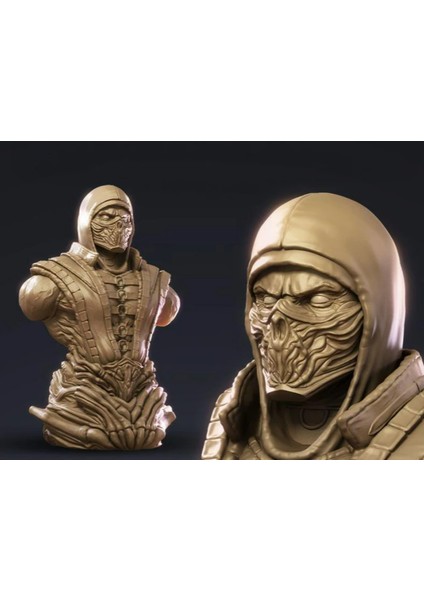 Mortal Kombat 'scorpion' Büst Figürü - 15 cm