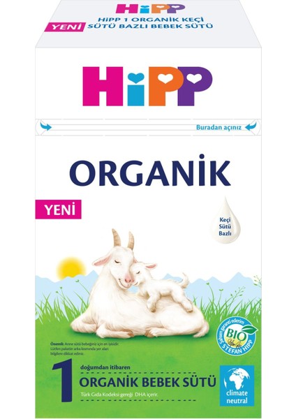 Hipp 1 Organik Keçisütü Bazlı Bebek Sütü 400GR