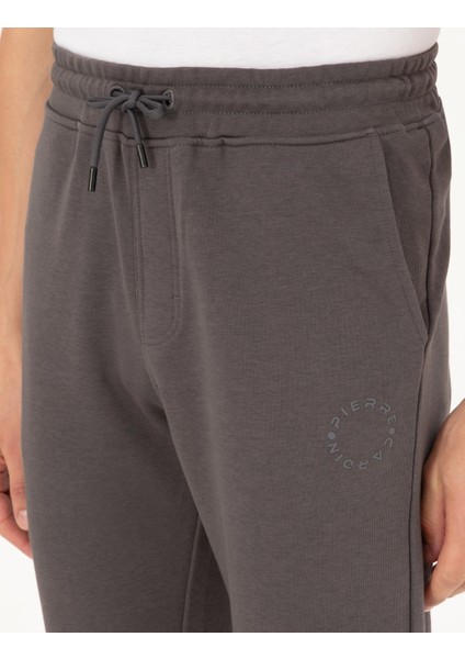 Erkek Antrasit Slim Fit 3 İplik Paçası Lastikli Eşofman Altı 50299286-VR006