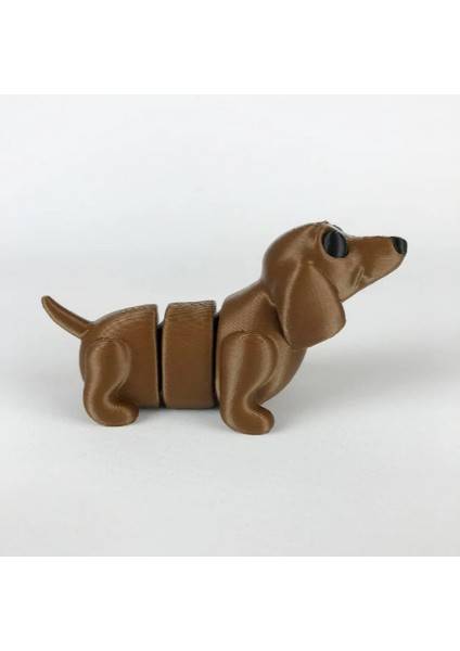 Hareketli Eklemli Dachshund Köpek Oyuncak Figürü