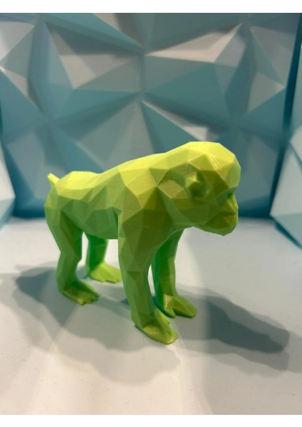 Modern Tasarımlı Low Poly Maymun Biblosu