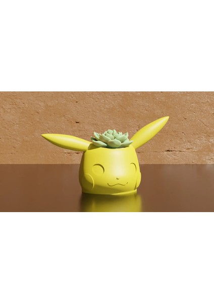 Pikachu Pokemon Çiçek Saksısı