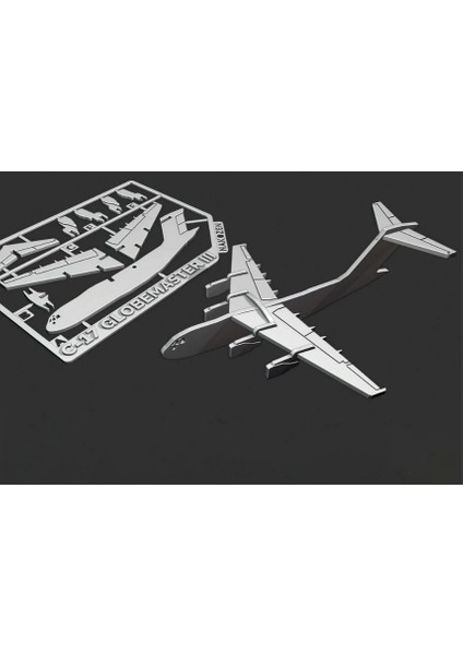 3’lü C17 Globemaster 3 Uçak Maketi Kit Kartı Seti