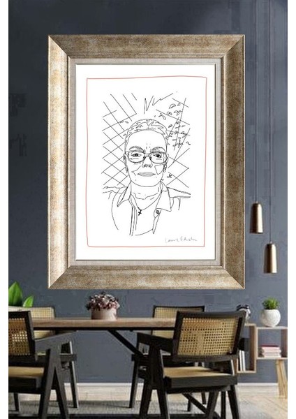 Gümüş Çerçeveli Paspartulu Tablo A97