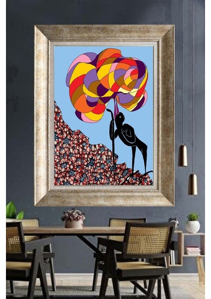 Gümüş Çerçeveli Paspartulu Tablo A228