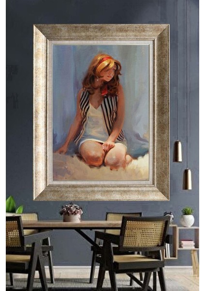 Gümüş Çerçeveli Paspartulu Tablo A399