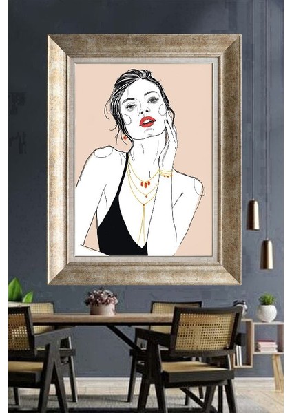 Gümüş Çerçeveli Paspartulu Tablo A72