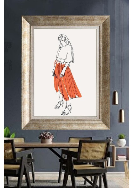 Gümüş Çerçeveli Paspartulu Tablo A347