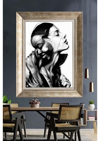 Gümüş Çerçeveli Paspartulu Tablo A1166