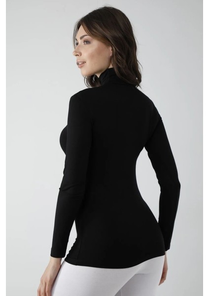 Vivaldi Kadın Sİyah Uzun Kol Balıkçı Body Likralı 353 indirimleri