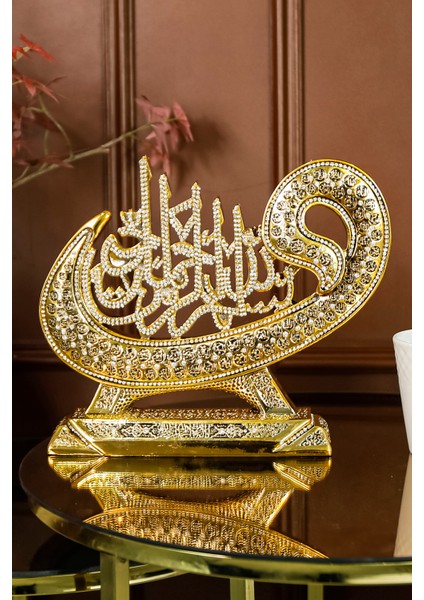 Lüks Hediyelik Eşya Dekoratif Dini Islami Obje Vav Besmele Esmaülhüsna Biblo Figür indirimleri