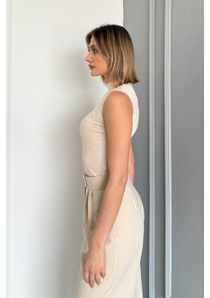 Kadın Kolsuz Yarım Balıkçı Bluz 21757 indirimleri