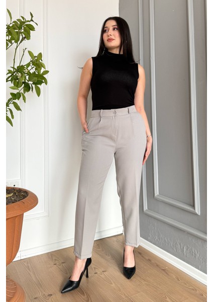 Kadın Battal Düğmeli Pantolon 7730 fırsatları